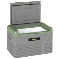 Outsunny 30L Portable Car Refrigerator - Light Green and Grey(m-1)