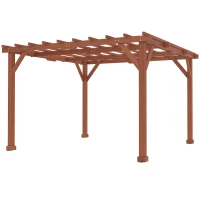Outsunny 3.3 x 3.3 m Wooden Pergola Kit, Graden Pergola Gazebo Grape Trellis with Stable Structure for Climbing Vines, Flowers(m-11)