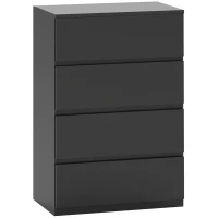 HOMCOM Chest of Drawers, 4-Drawer Storage Cabinets, Modern Dresser, Storage Drawer Unit for Bedroom(m-10)