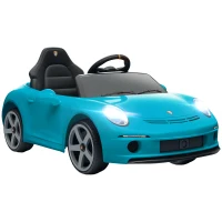 AIYAPLAY Kids Electric Car, 12V Licensed RUF GT Ride on Car with Suspension, Remote Control, Music, for 3-5 Years, Blue(m-10)