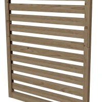 Outsunny Wall Mounted Plant Stands Set of 2, Fir Wood Flower Stand with Shelves and Slatted Trellis for Patio, Balcony, Porch(m-8)