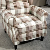 HOMCOM 160° Reclining Armchair, with Footrest - Brown(m-8)