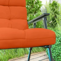 Outsunny Set of Two Padded Outdoor Seat Cushions - Orange(m-9)