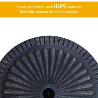 Outsunny 14kg Garden Parasol Base, Round Resin Sun Umbrella Base, Outdoor Umbrella Stand for 38mm or 48mm Outdoor Umbrella Poles, Bronze Tone(m-5)