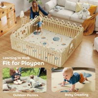 AIYAPLAY Baby Play Mat, Double Sideded Foldable Kids Crawling Mat, Reversible & Waterproof, Astronaut and Planet(m-8)