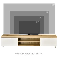 HOMCOM Modern TV unit Cabinet Entertainment Centre for TVs up to 90" w/ Cabinet Shelf for Living room Bedroom(m-8)
