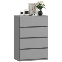 HOMCOM Chest of Drawers, 4-Drawer Storage Cabinets, Modern Dresser, Storage Drawer Unit for Bedroom(m-10)