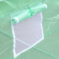 Outsunny Serra per Orto a Tunnel 4.5x3x2m con Tetto Spiovente in PE e Tubi d'Acciaio Verde Scuro(m-8)