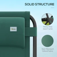 Outsunny Zero Gravity Lounger Chair, Folding Reclining Patio Chair with Padded Seat, Cup Holder, Soft Cushion and Headrest for Poolside, Camping, Green(m-6)