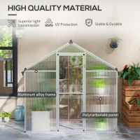 Outsunny 6 x 6ft Aluminium Frame Greenhouse(m-4)