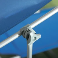 Outsunny Sun Lounger, with Adjustable Face Canopy - Bright Blue(m-8)