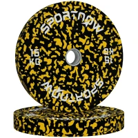 SPORTNOW Olympic Weight Plates with 5cm Holes, for Weight Lifting, 2 x 15KG(m-10)