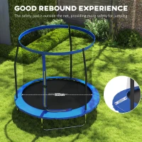 SPORTNOW 8ft Trampoline with Safety Enclosure Net, Steel Frame Outdoor Trampoline, with Edge, Safety Cover(m-5)
