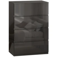 HOMCOM Chest of Drawers, 4-Drawer Storage Cabinets, Modern Dresser, Storage Drawer Unit for Bedroom(m-1)