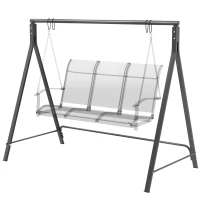 Outsunny Steel Frame Multi-Swing Seat Frame - Black(m-11)