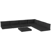 Outsunny 14-piece Dining Set Cushions - Black(m-11)