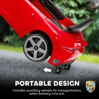 AIYAPLAY Kids Electric Car, 12V Licensed RUF GT Ride on Car with Suspension, Remote Control, Music, for 3-5 Years, Red(m-9)