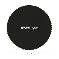 SPORTNOW Replacement Trampoline Mat with Spring Pull Tool, 72 V-Hooks, for 12ft Trampoline using 14cm Springs, Black(m-3)