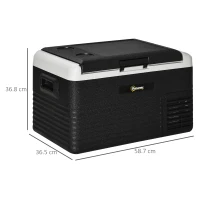 Outsunny 30L Portable Car Refrigerator - Grey and Black(m-3)