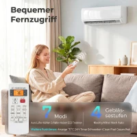 HOMCOM 9000 BTU Mini-Split-Klimaanlage & Wärmepumpe, WLAN-fähige Inverter-Klimaanlage mit Installationskit(m-6)