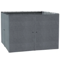 Outsunny 4 parois latérales pour pavillon de jardin tonnelle rigide 300 x 300 cm protéger de la pluie vent soleil gris(m-11)