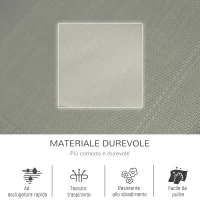 Outsunny Poltrona a Dondolo da Giardino con Poggiatesta e Tasca Laterale, 150x62x88 cm, Nero e Grigio(m-6)