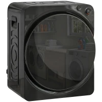 HOMCOM 5kg Vented Tumble Dryer, 1000W Compact Tumble Dryer with 5 Drying Modes, Stainless Steel Tub, Black(m-10)
