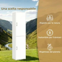 HOMCOM Libreria Alta 180 cm, moderna scaffalatura 5 ripiani regolabili per camera o studio.(m-7)