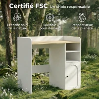 HOMCOM Meuble machine à laver, armoire machine a laver avec compartiments ouverts et porte, 93,5 x 60 x 100 cm, blanc(m-6)