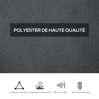 Outsunny 4 parois latérales pour pavillon de jardin tonnelle rigide 300 x 300 cm protéger de la pluie vent soleil gris(m-6)