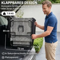 Outsunny Sonnenliege Gartenliegen Relaxliege, klappbar, wetterbeständig, 194 cm x 72 cm x 31 cm, Schwarz + Grau(m-7)