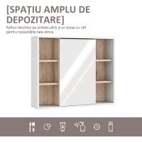 Dulap cu Oglindă și 3 Rafturi Reglabile