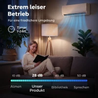 HOMCOM 9000 BTU Mini-Split-Klimaanlage & Wärmepumpe, WLAN-fähige Inverter-Klimaanlage mit Installationskit(m-7)