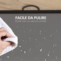 HOMCOM Tappetino da Ginnastica Pieghevole, Materassino Fitness Spesso 5 cm e Antiscivolo, 180x80x5 cm, Grigio(m-5)