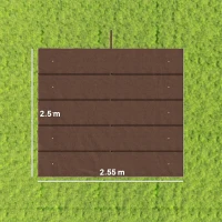 Outsunny Tetto per Gazebo Pergola con 10 Fori di Drenaggio in Poliestere, 250x255 cm, per Pergola 3x3m, Caffè(m-3)