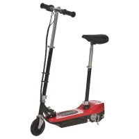 HOMCOM Powered Electric Scooter Ride-On, with Brakes, Adjustable Seat, Adjustable Handlebars, Red(m-10)