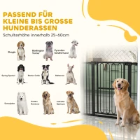 PawHut Türschutzgitter Hund, 76-104 cm Absperrgitter ohne Bohren, Treppengitter(m-9)