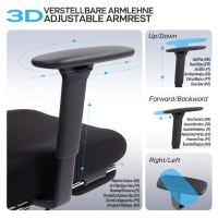 HOMCOM Scaun de Birou Ergonomic și Respirabil cu Suport Lombar Dinamic și Suport pentru Picioare, 73x75x120-128 cm, Negru(m-7)