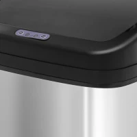HOMCOM Papelera de Cocina 20L con Sensor Infrarrojo Apertura Automática y Cubo Interior Extraíble 33x25x42,5 cm Plata y Negro(m-9)