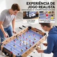 SPORTNOW Matraquilhos de Mesa 89 cm com 22 Jogadores, 2 Bolas, 2 Marcadores e Pegas Antiderrapantes 89x61,5x70 cm Azul Arroxeado(m-4)