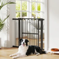 PawHut Türschutzgitter Hund, 76-104 cm Absperrgitter ohne Bohren, Treppengitter(m-2)