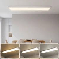 HOMCOM Juego de 4 Lámparas de Techo Color Regulable con Interruptor DIP y de Pared 3000K/4000K/6000K 120x30x3,7 cm Blanco(m-9)