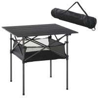 Outsunny aluminium klaptafel 70 cm x 70 cm x 69 cm