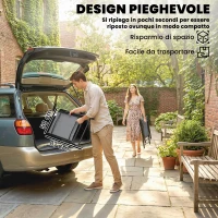 Outsunny Set di 2 Sedie Pieghevoli con Schienale Alto E Braccioli, Grigio Chiaro(m-5)
