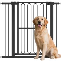 PawHut Türschutzgitter Hund, 76-104 cm Absperrgitter ohne Bohren, Treppengitter(m-11)