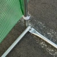 Outsunny Estufa Tipo Túnel 590x300x200cm com Porta Enrolável 8 Janelas Cobertura de PE 140g/m² e Tubo de Aço para Cultivos de Plantas Verduras Verde(m-13)
