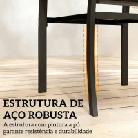 Outsunny Conjunto de Mesa e Cadeiras com 3 Peças Conjunto de Jardim 2 Cadeiras de Textilene e Mesa de Vidro  Cinzento Claro(m-5)