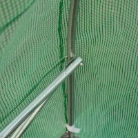 Outsunny Estufa Tipo Túnel 590x300x200cm com Porta Enrolável 8 Janelas Cobertura de PE 140g/m² e Tubo de Aço para Cultivos de Plantas Verduras Verde(m-12)