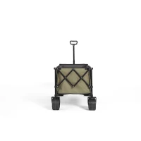 Chariot pliable extensible, avec beaucoup de rangement, 136x54x60 cm, Armeegrün(m-6)