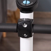 HOMCOM Stepper cu ghidon, pedale antiderapante și monitor LCD, din oțel și ABS, 55x44x108 cm, alb-negru și alb(m-9)